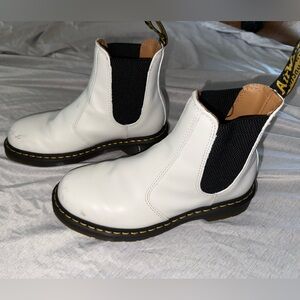 Dr. Martens White Chelsea Boots